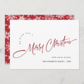 シンプルでエレガントなクリスマスグリーティング シーズンカード (正面/裏面)