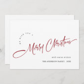 シンプルでエレガントなクリスマスグリーティング シーズンカード (正面/裏面)