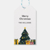 シンプルでエレガントなクリスマスツリー ギフトボックス ギフトタグ (正面)