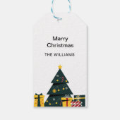 シンプルでエレガントなクリスマスツリー ギフトボックス ギフトタグ (裏面)