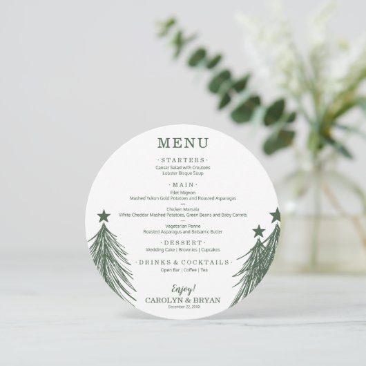 シンプルでエレガントなクリスマスツリー メニュー (スタンド正面)