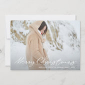 シンプルでエレガントなクリスマスドット フォトを追加 シーズンカード (正面)