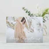 シンプルでエレガントなクリスマスドット フォトを追加 シーズンカード (スタンド正面)