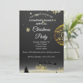 シンプルでエレガントなクリスマスパーティーの招待状 招待状 (スタンド正面)