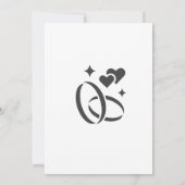 シンプルでエレガントなグレーの結婚式招待状の花 招待状 (裏面)