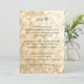 シンプルでエレガントなゴールドの結婚式招待状 招待状 (スタンド正面)