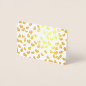 シンプルでエレガントなゴールドハートのバレンタインデーカード 箔カード (正面)