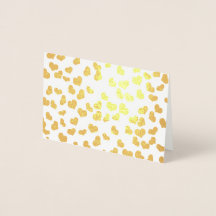 シンプルでエレガントなゴールドハートのバレンタインデーカード