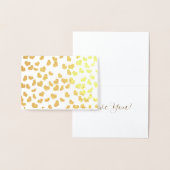 シンプルでエレガントなゴールドハートのバレンタインデーカード 箔カード (ディスプレー)