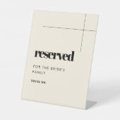 シンプルでエレガントなシック家族専用 台座サイン (正面)