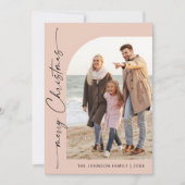 シンプルでエレガントなスタイリッシュな写真クリスマスグリーティング シーズンカード (正面)