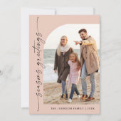 シンプルでエレガントなスタイリッシュな写真クリスマスグリーティング シーズンカード (正面)