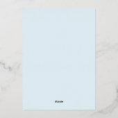 シンプルでエレガントなタイポグラフィーフォイル招待状 箔招待状 (裏面)