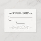 シンプルでエレガントなタイポグラフィ|あなたのためのギフト 割引カード (裏面)