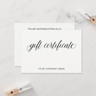 シンプルでエレガントなタイポグラフィ のギフト券 割引カード