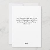 シンプルでエレガントなタイポグラフィ ファミリー クリスマス フォト (裏面)