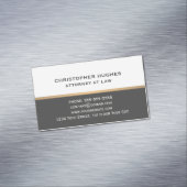 シンプルでエレガントなダークグレーの白人のフェイクな金ゴールドの弁護士 マグネット名刺 (インサイチュ)