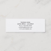 シンプルでエレガントなダークグレーの金ゴールドラインコンサルタント スキニー名刺