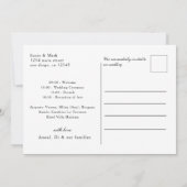 シンプルでエレガントなテキストと写真の結婚式招待状 招待状 (裏面)