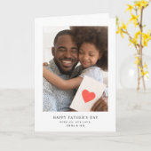 シンプルでエレガントなテキストと写真 | 楽しい父の日 カード (黄色い花)