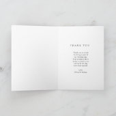 シンプルでエレガントなテキストと写真 | 結婚式 サンキューカード (内部)