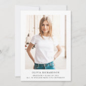 シンプルでエレガントなテキストと写真 | 2023年卒業 招待状 (正面)