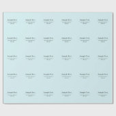 シンプルでエレガントなテキストテンプレート | ライトブルー ラッピングペーパー (フラット)