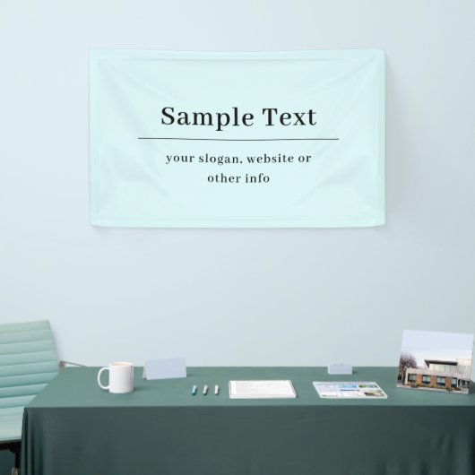 シンプルでエレガントなテキストテンプレート | ライトブルー 横断幕 (トレードショー)