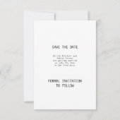  シンプルでエレガントなテキスト＆写真 | ウェディング セーブザデート (裏面)