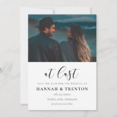 シンプルでエレガントなデザイン 最後の写真 セーブザデート (正面)