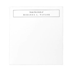 シンプルでエレガントなデスクからのノートパッド ノートパッド