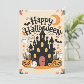シンプルでエレガントなハッピーハロウィーン シーズンカード (スタンド正面)