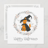 シンプルでエレガントなハロウィンパーティー | 招待状 (正面/裏面)