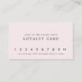 シンプルでエレガントなパステル調の白い美しいのロイヤリティ ロイヤリティカード (正面)
