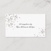 シンプルでエレガントなパールビジネスカード 名刺 (裏面)