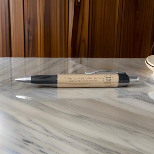 シンプルでエレガントなブラウン ボールペン