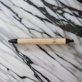 シンプルでエレガントなブラウン 黒ボールペン