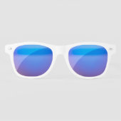 シンプルでエレガントなブラックのカスタマイズ名入り サングラス (正面)