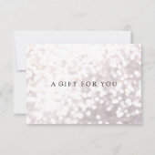 シンプルでエレガントなホワイトのボケ  ギフト証明書 (正面)