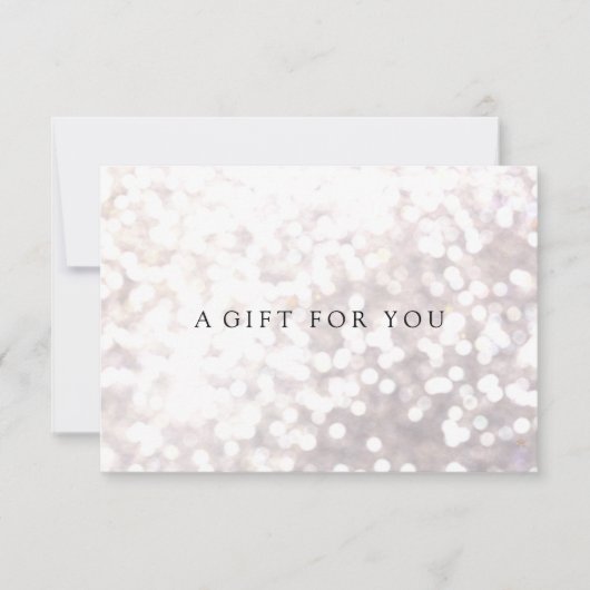 シンプルでエレガントなホワイトボケギフト証明書 (正面)