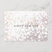 シンプルでエレガントなホワイトボケギフト証明書 (正面)