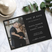 シンプルでエレガントなミニマリストの写真の結婚式の保存日 セーブザデート