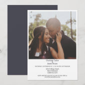 シンプルでエレガントなミニマルなフォトウェディング 招待状 (正面/裏面)