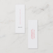 シンプルでエレガントなメーキャップアーティスト スキニー名刺 (正面/裏面)
