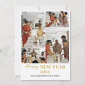 シンプルでエレガントなモダンな新しい年のはがき４枚セット シーズンカード (正面)