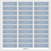 シンプルでエレガントなモダンウェディングゲスト名のアドレス シール (シート)