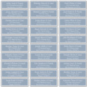 シンプルでエレガントなモダンウェディングゲスト名のアドレス シール (正面)