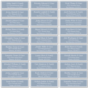 シンプルでエレガントなモダンウェディングゲスト名のアドレス シール