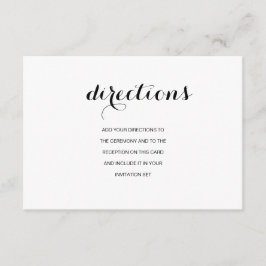 シンプルでエレガントなモダンウェディング案内カード エンクロージャーカード