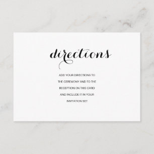 シンプルでエレガントなモダンウェディング案内カード エンクロージャーカード